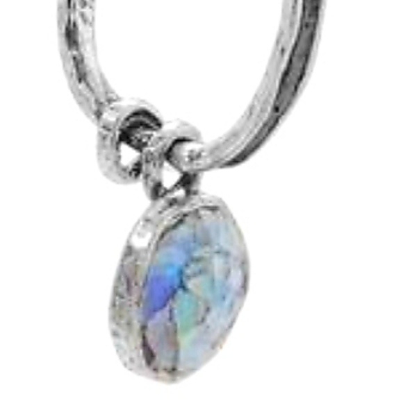 OXIDIZED COIL DESIGN ANCIENT ROMAN GLASS EARRINGS - Picture 2 of 5